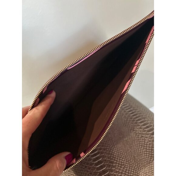 MANSUR GAVRIEL Zip Pouch Leather Flamingo Plum Womens - Picture 9 of 9